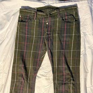 Ralph Lauren plaid jeans, size 32 x 32. All cotton.